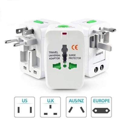 Picture of Universal International Travel Adapter ABS Multi Plug Converter Model All In 1 White