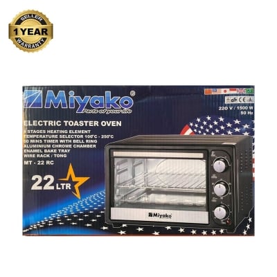 Picture of Miyako Automatic Electric Oven Mt22Rc 22 Liter Black