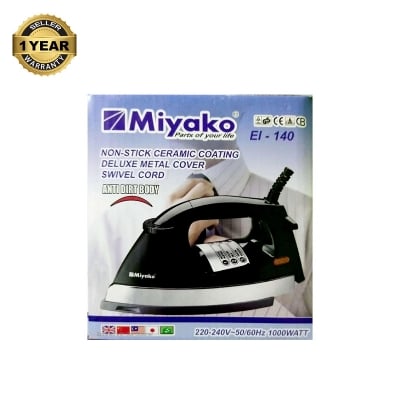Picture of Miyako EI-140 heavy weight Automatic Non-Stick Ceramic coating electric dry iron