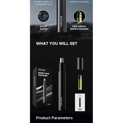 Picture of ENCHEN EN006 Mini Nose & Ear Hair Trimmer Stainless Steel Blades