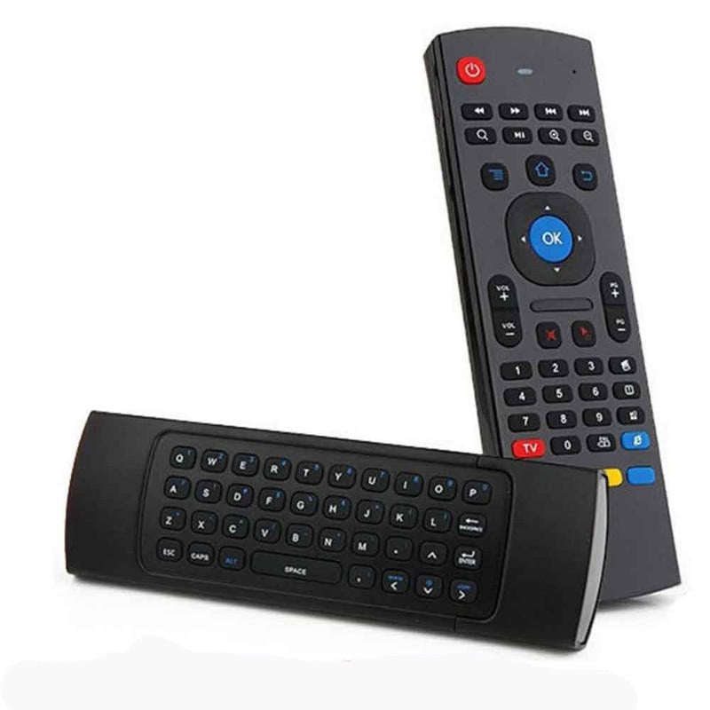 Picture of 2.4G Wireless Air Mouse Voice Control Remote with Keyboard and Backlight for pc and android tv - Black