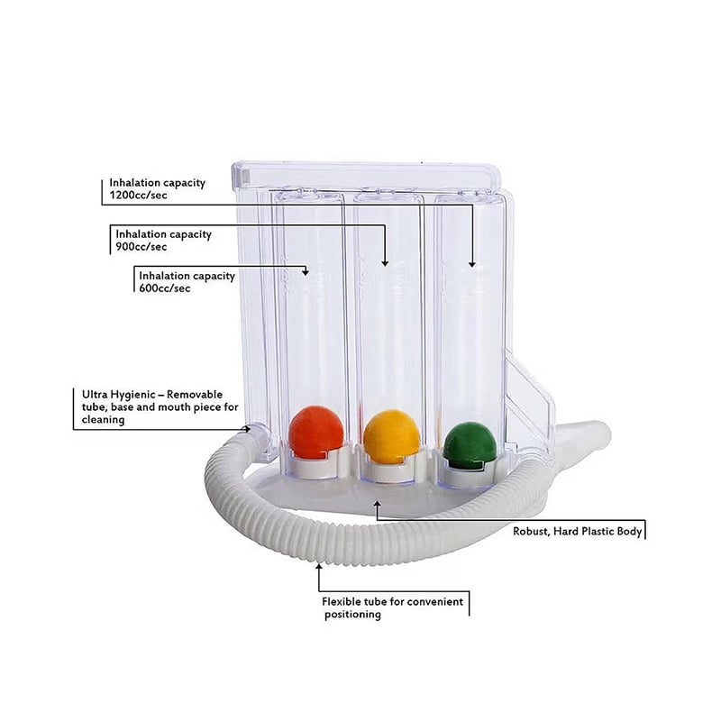 Picture of ultra care 3-Ball Lung Trainer & Spirometer – Deep Breathing & Breath Measurement System