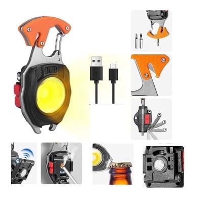 Picture of W5147 Multi-Functional Rechargeable LED Keychain Flashlight
