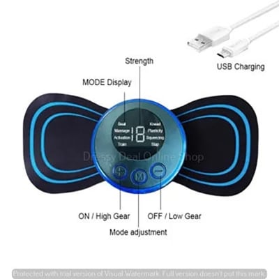 Picture of Rechargable Mini Massager for shoulder waist neck pain remover deep tissue and back pain remove massager