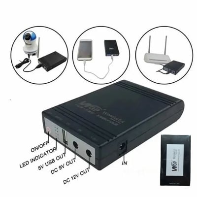 Picture of Mini UPS DC UPS 5V-9V-12V Volt Output for Router, Onu, CC Camera