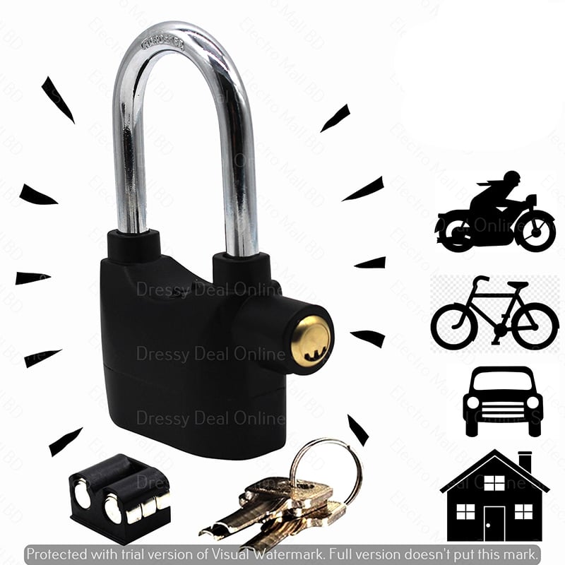Picture of Safety Alarm Lock for Byke Auto and Home safety -Black