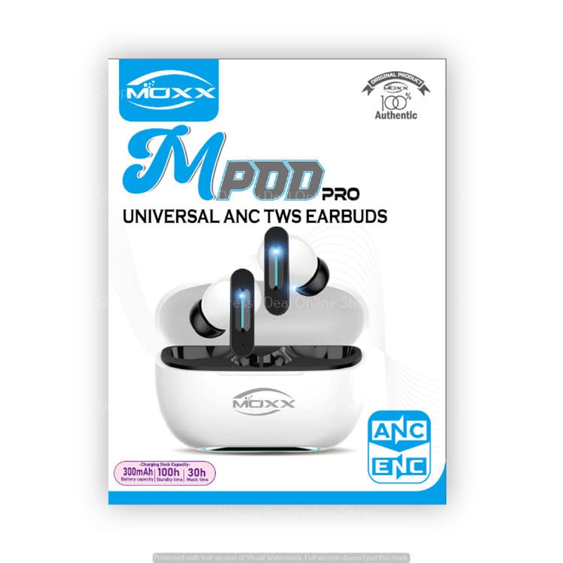 Picture of Moxx MPOD Pro ANC Universal Active Premium Microphone TWS Airbuds
