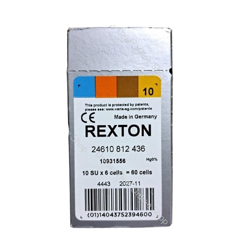 Picture of Rexton Hearing Aid Battery Size 10, Pack of 6 Batteries- Germany made