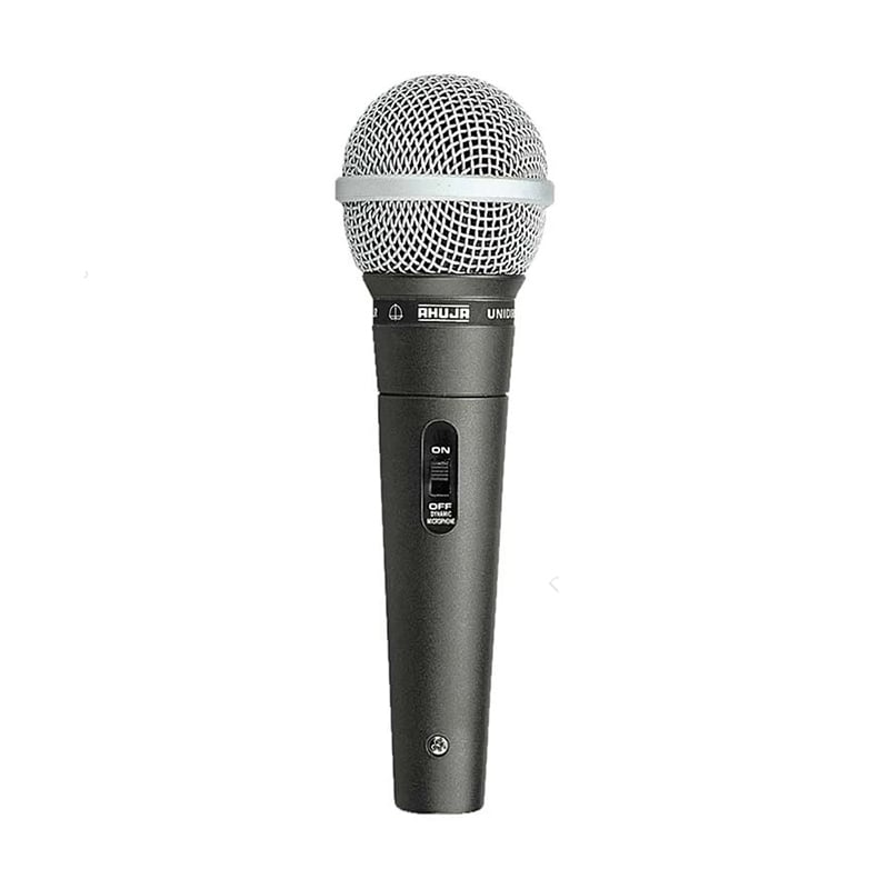 Picture of AHUJA AUD 98XLR Professional Dynamic Unidirectional Microphone 3 Pin Wired Corded Microphone High Output Neodymium Cartridge Excellent Intelligibility