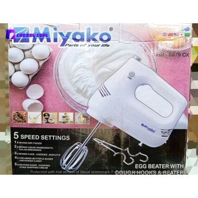 Picture of Miyako Egg Beater & Hand Mixer with Dough Hooks in a Storage Case HM-6679CX