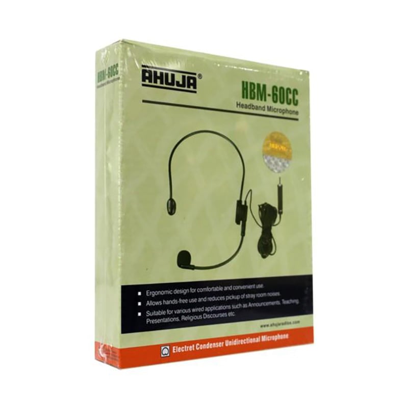Picture of Ahuja HBM-60CC Headband Microphone 3.5 mm jack with 6 meter (19.5 feet)Cable