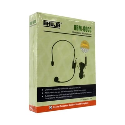 Picture of Ahuja HBM-60CC Headband Microphone 3.5 mm jack with 6 meter (19.5 feet)Cable