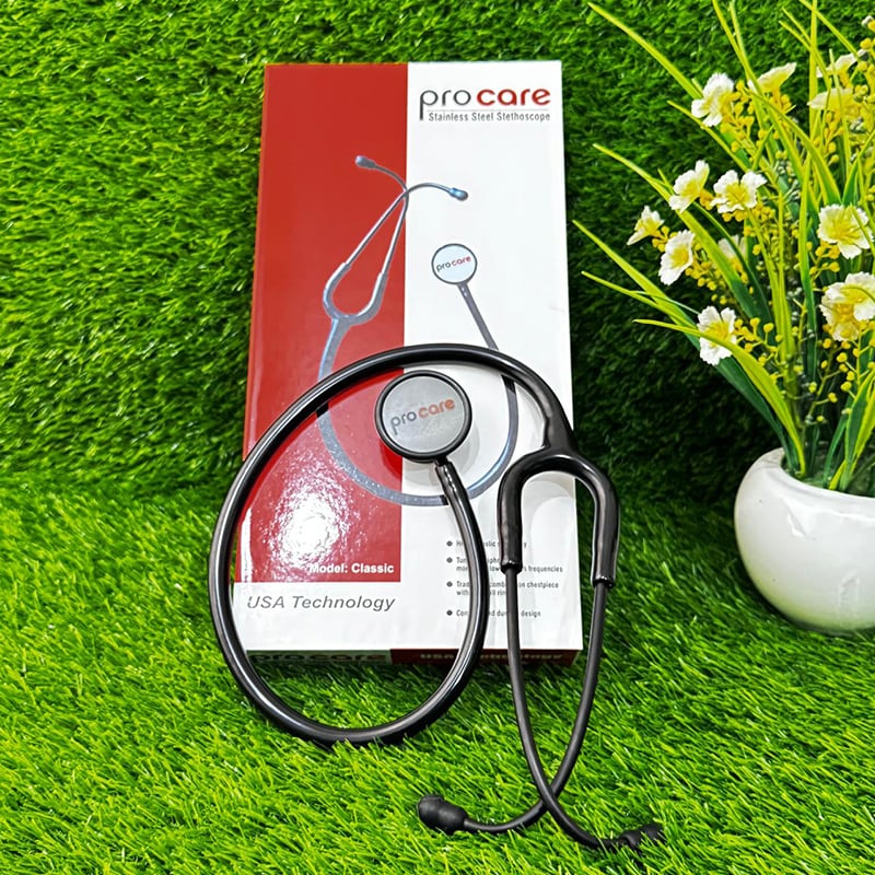 Picture of Procare Classic Stainless Steel Stethoscope -Black