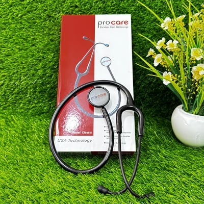 Picture of Procare Classic Stainless Steel Stethoscope -Black