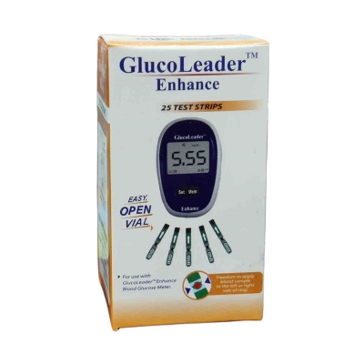 Picture of GlucoLeader Enhance BLUE Strips For Blood Glucose Monitor Test Strips -25 pcs