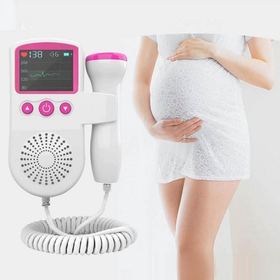 Picture of Fetal Doppler Heart Rate Monitor Baby Fetal Sound Heart Detector with LCD Display with Free Gel