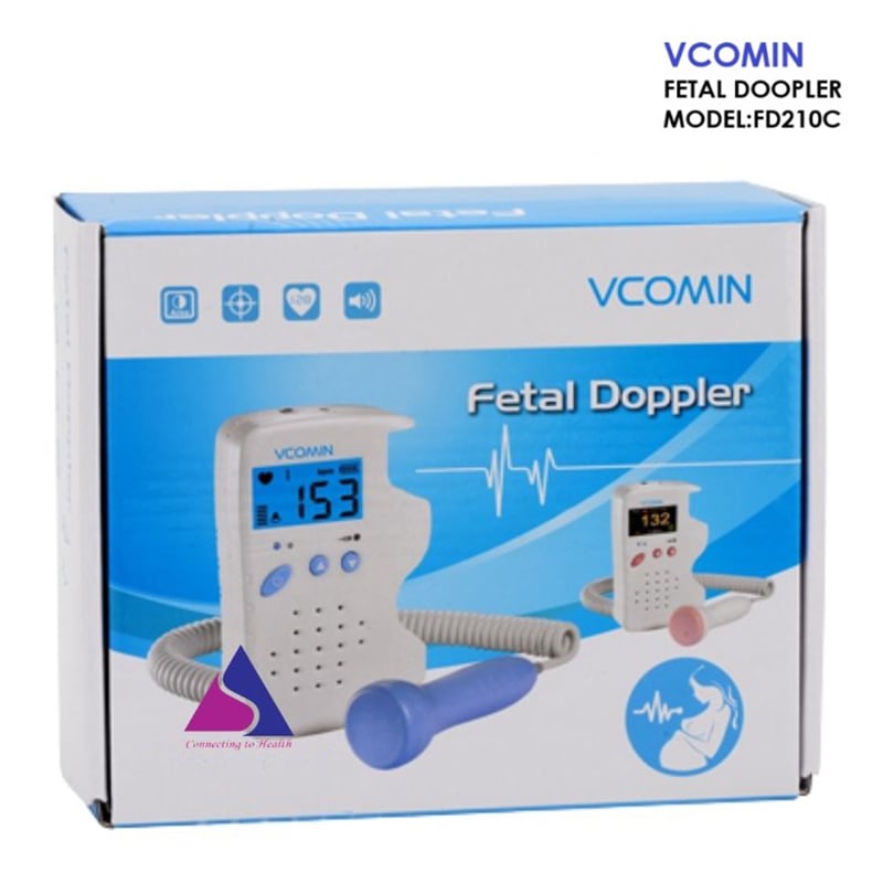 Picture of VCOMIN FD210C Rechargable Fetal Doppler Baby Monitor LCD color Display Portable Baby Heart Rate Monitor