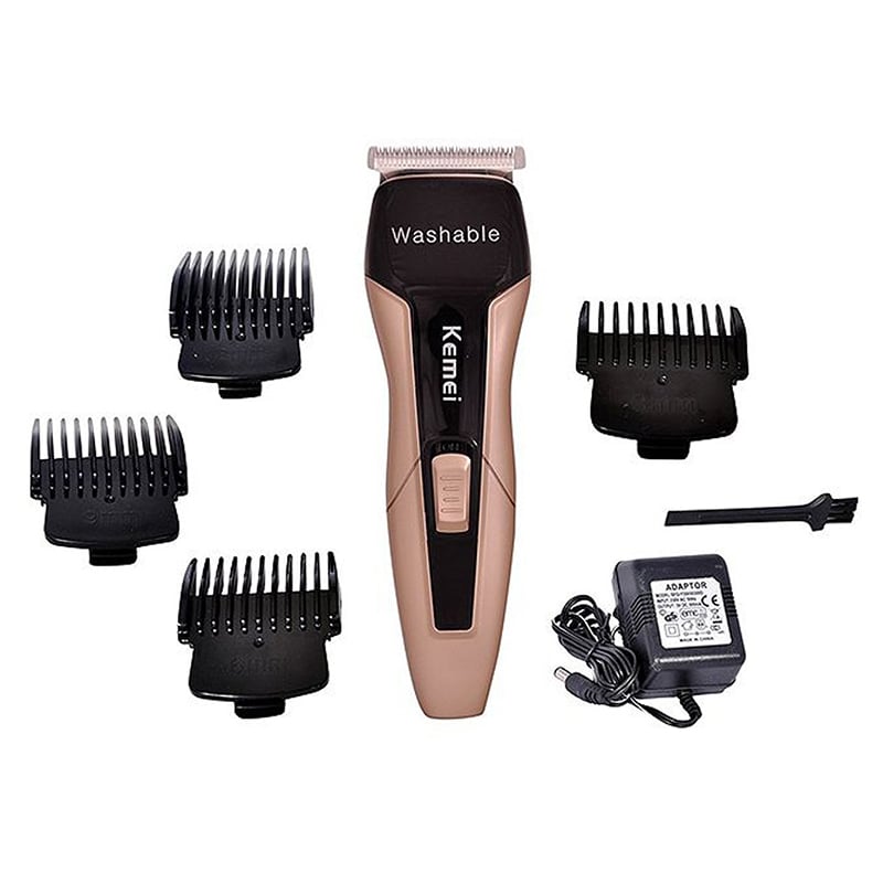 Picture of Kemei KM 5015 Waterproof Professional Hair Clipper Trimmer & Shaving system for men -Black Gold