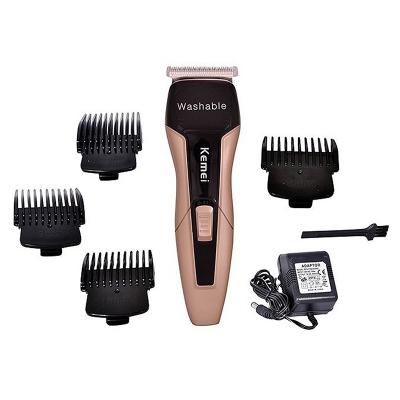 Picture of Kemei KM 5015 Waterproof Professional Hair Clipper Trimmer & Shaving system for men -Black Gold