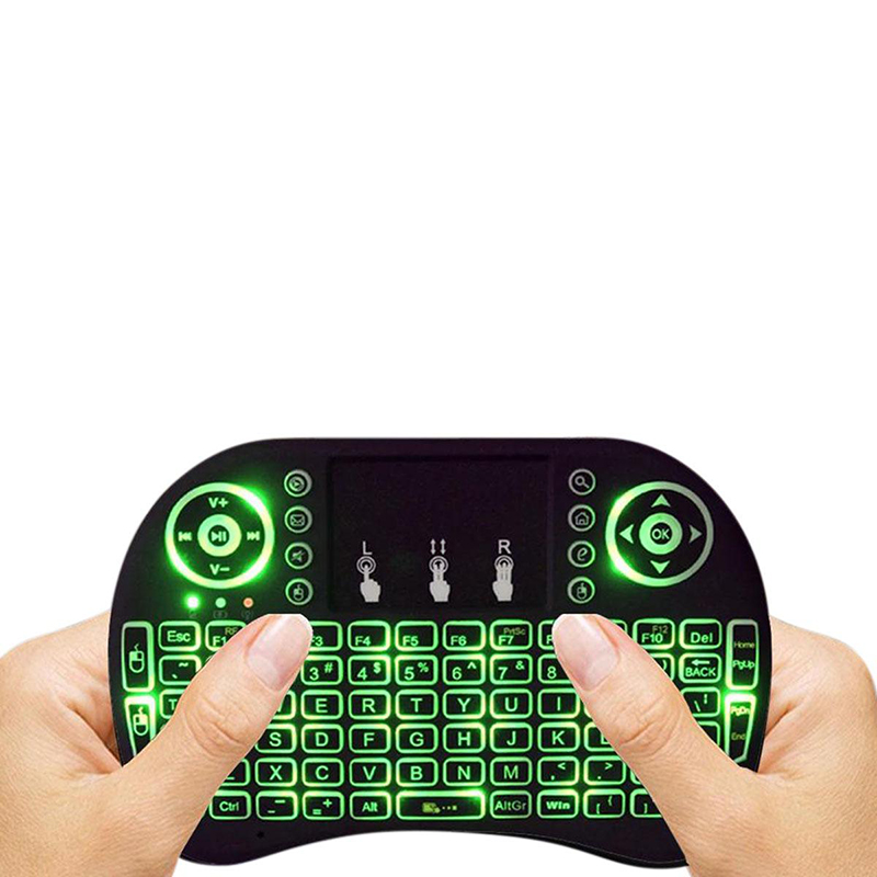 Picture of Rechargeable Mini Wireless Keyboard With Touchpad For Any Device With Color Back Ligh - Keyboard