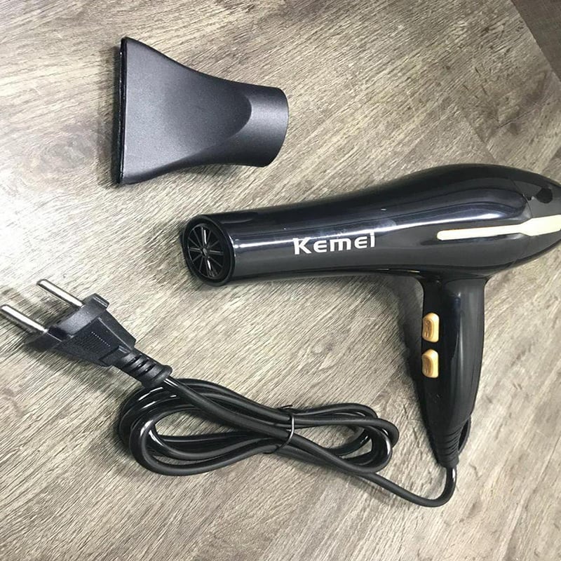 Picture of Kemey Km-2376 /2378 Professional Hair Dryer 1000W- Black - Hair Dryer