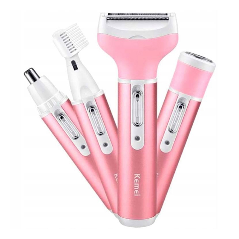 Picture of Kemei KM-6637 Multifunctional 4 in 1 Rechargeable woman body shaver Beard Eyebrow, Nose Trimmer