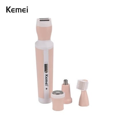 Picture of Kemei Km-3024 Multifunctional 4 In 1 Rechargeable Woman Body Shaver Eyebrow Nose Trimmer Set - Trimmer - Trimmer - Trimmer