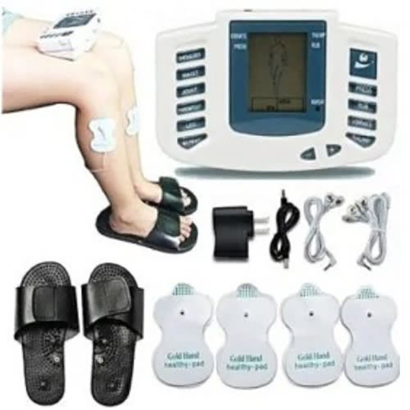 Picture of Multifunction Electrical Full Body Relax Muscle Massager Pulse Tens Acupuncture Therapy With Slipper Message And 4 Electrode Pads - Massage Machine