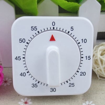 Picture of 60 Minute Square Mechanical Multi Purpose Timer- white