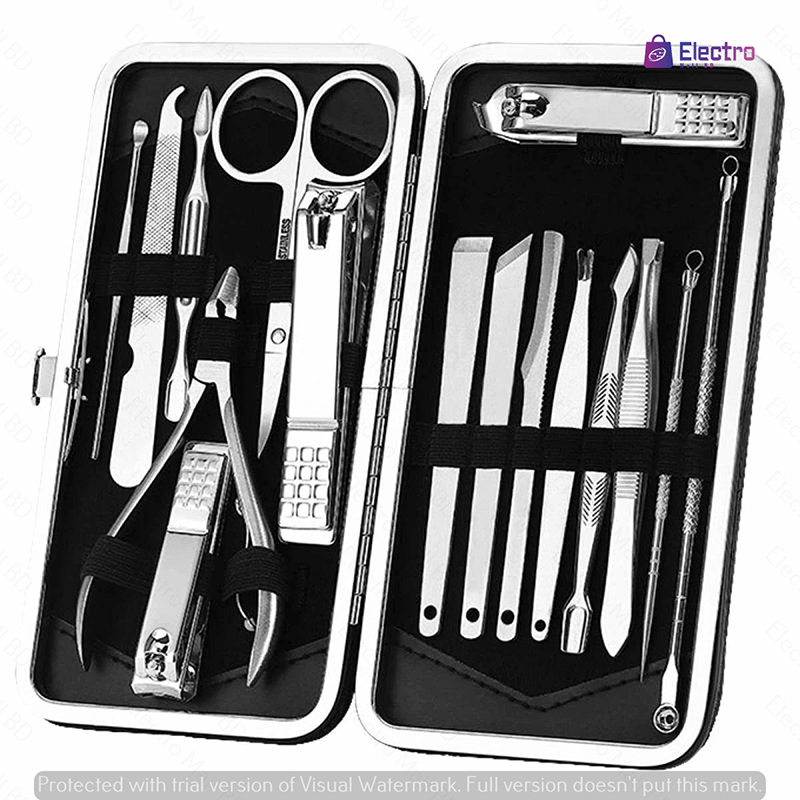 Picture of Professional Nail Pedicure Set Stainless Steel Nail Cutting Machine Kit Tool -12 pcs