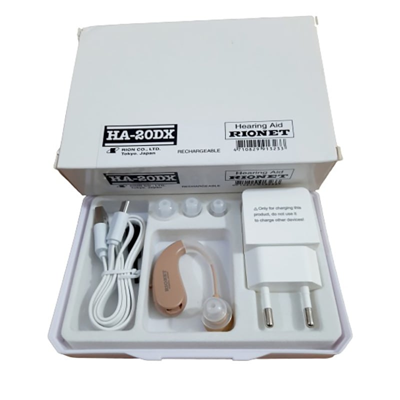 Picture of Rionet Rechargeable Hearing Aid Sound Amplifier Bte system hearing machine Japan Made