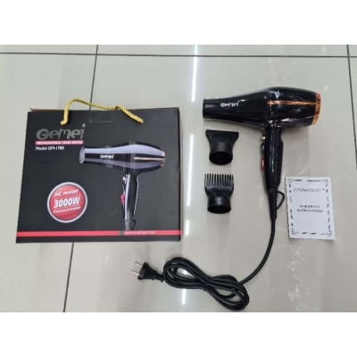 Picture of 💨 Gemei GM-1780 Professional Hair Dryer – 3000W (Black)