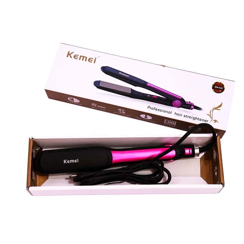 Picture of Kemei KM-420 Professional Hair Straightener – Sleek, Smooth & Salon-Ready