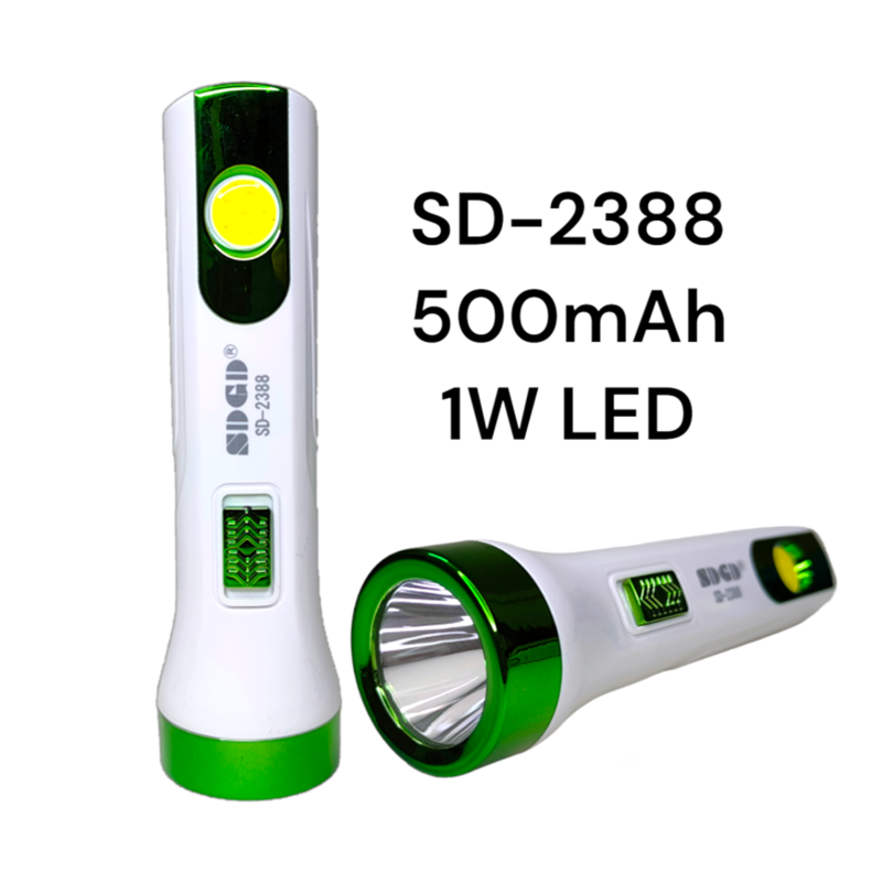 Picture of Torch Light SD-2388 Rechargeable 2 In 1 LED COB 500mAh Removable Battery