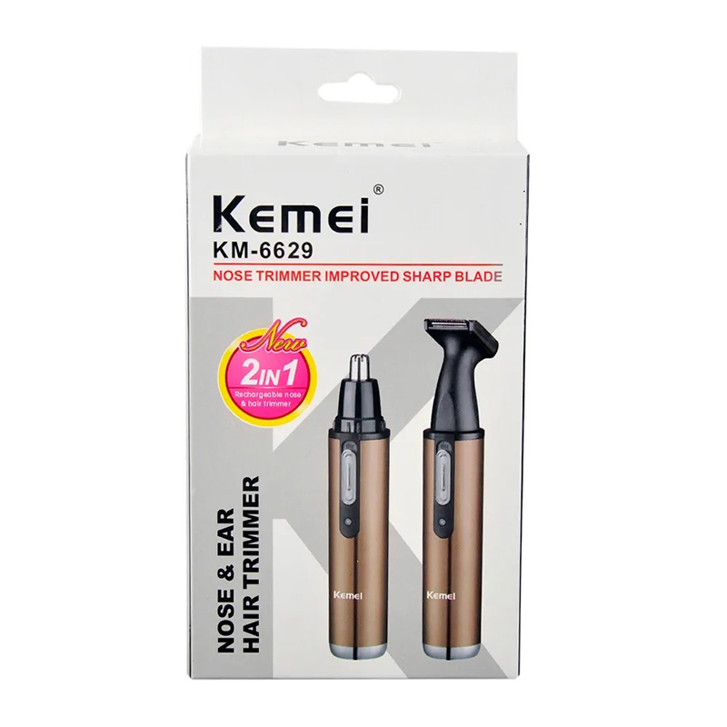 Picture of Kemei KM-6629 2-in-1 Nose & Beard Hair Trimmer 2-in-1 Grooming Solution