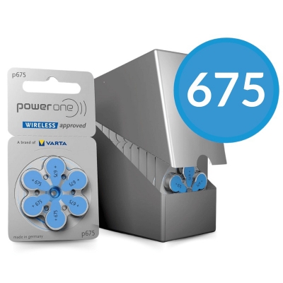 Picture of PowerOne P675 – Pack of 6 Premium Hearing Aid Batteries for Clearer Sound