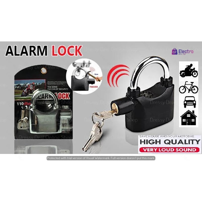 Picture of Safety Alarm Lock for Byke Auto and Home safety -Black