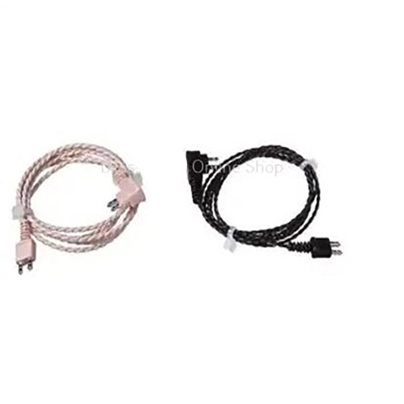 Picture of 2 pin Hearing Aid Wire Cable Cord for Pocket Hearing Aids Siemens Rexton -Black and Beige