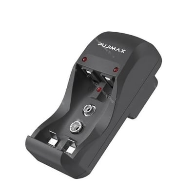 Picture of PUJIMAX 2 Slots AAA AA Battery Charger EU US BIS UK SAA Plug 1.2V Nimh Nicd Batteries Charger Rechargeable 9V Battery Charger