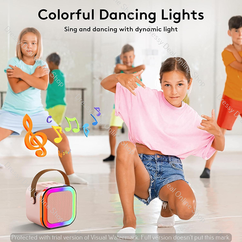 Picture of K12 Karaoke Portable Bluetooth 5.3 PA Speaker System with Wireless single  Microphones Home Family entertainment and Children's Gifts