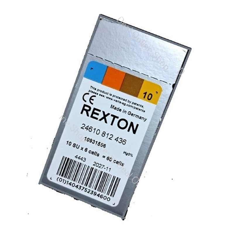 Picture of Rexton Hearing Aid Battery Size 10, Pack of 6 Batteries- Germany made