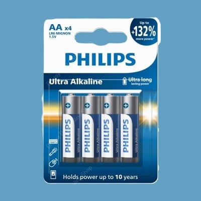 Picture of Philips AA Ultra Alcalina  4 pcs pack 1,5V All purpose Battery