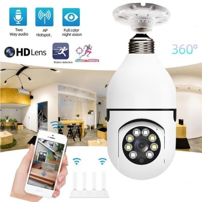 Picture of Bulb System 360 Degree WiFi Panoramic IP Camera E27 with Night Vision cc camera