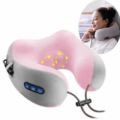 Picture of Neck Massager Rechargeable U Shape Massage Electric Stress Pain Relieve Shoulder Pillow