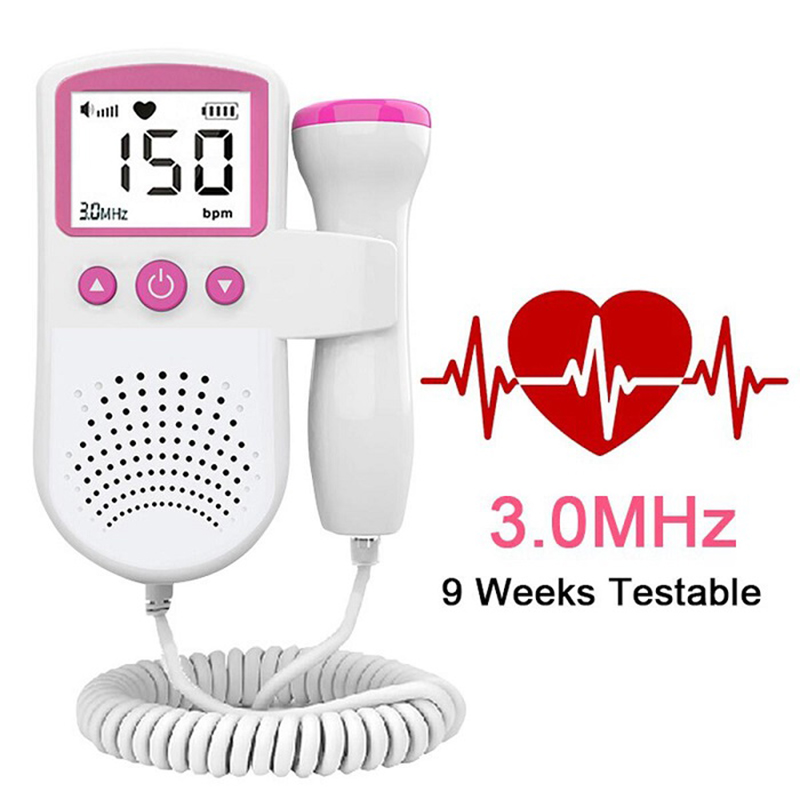 Picture of Fetal Doppler Heart Rate Monitor Baby Fetal Sound Heart Detector with LCD Display with Free Gel