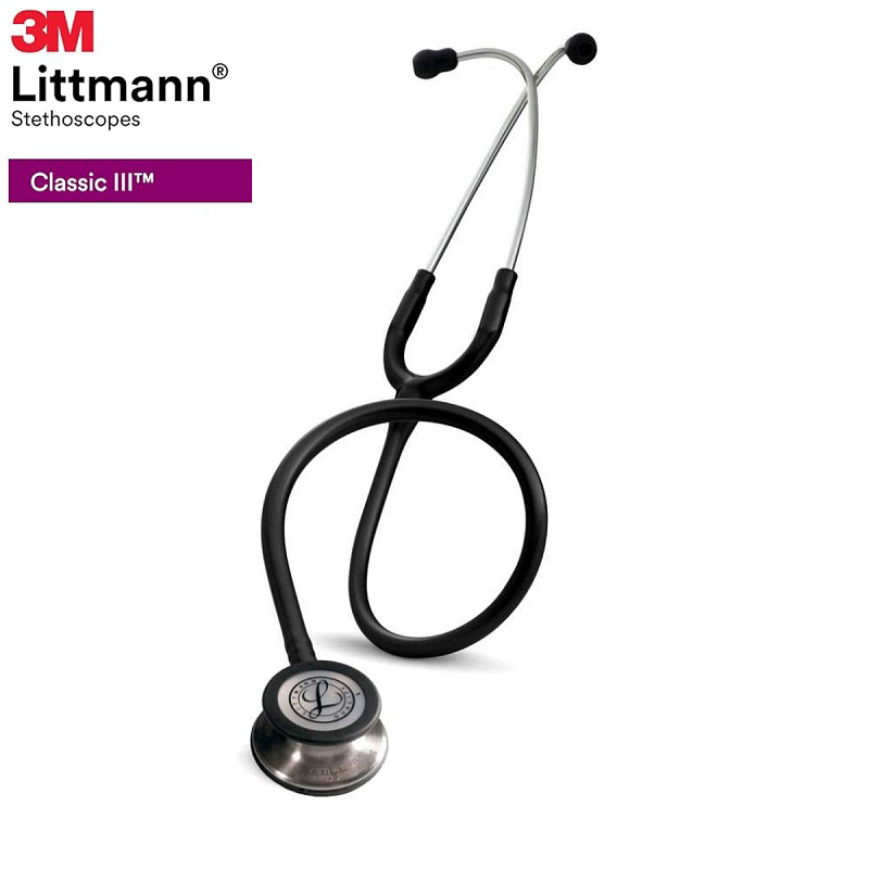 Picture of Littmann Classic III Chestpiece Monitoring Stethoscope, Black Tube, 27 inch/69 cm USA Made
