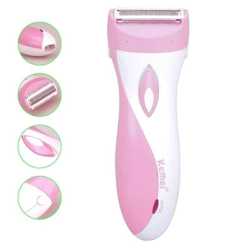 Picture of Kemei KM-3018 Electric Waterproof  Shaver Bikini Underarm Body Lady Epilator Hair Removal Cordless Trimmer for women