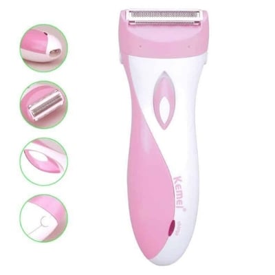 Picture of Kemei KM-3018 Electric Waterproof  Shaver Bikini Underarm Body Lady Epilator Hair Removal Cordless Trimmer for women