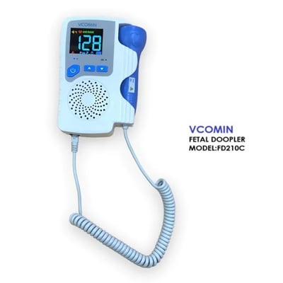 Picture of VCOMIN FD210C Rechargable Fetal Doppler Baby Monitor LCD color Display Portable Baby Heart Rate Monitor