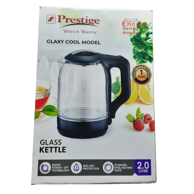 Picture of Prestige Crystal Glass Electric Kettle 2.0 Litre With Led Lights, Heat Resistant with On/Off Switch 1500 Watt